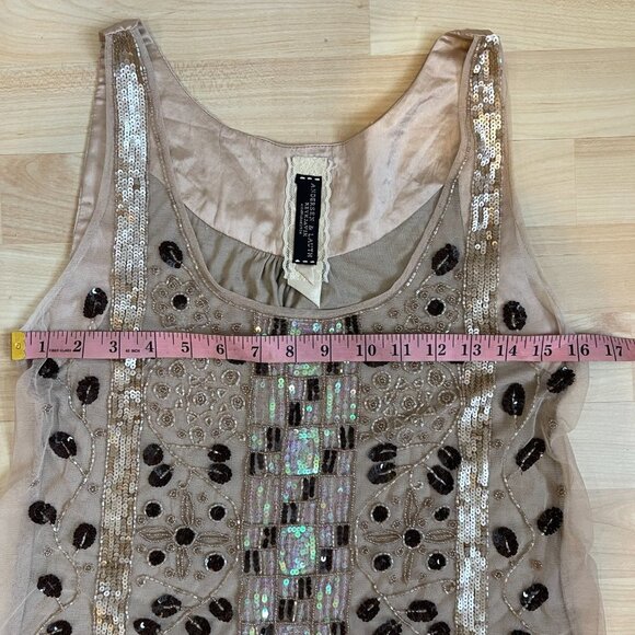 Anthropologie Beaded Sequin Tank Top Size S - Picture 13 of 17